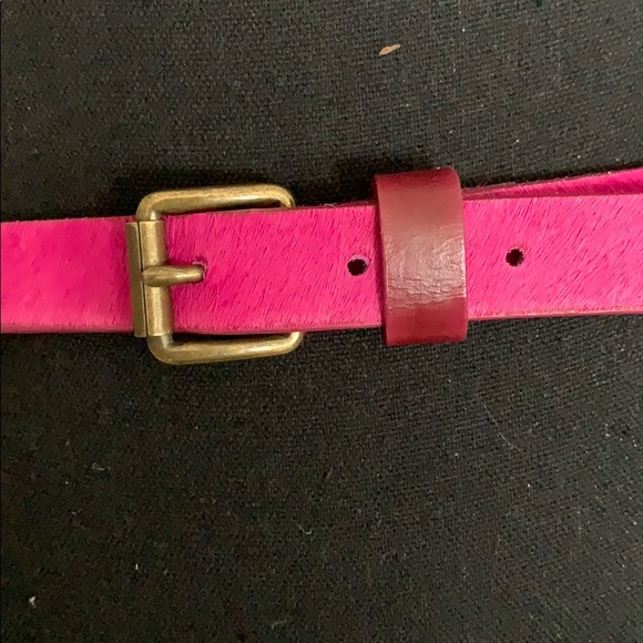 Vintage Pink Ponyhair Leather Belt Size XL - Picture 2 of 5